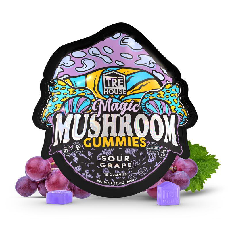 trehouse mushroom gummies sour grape flavor