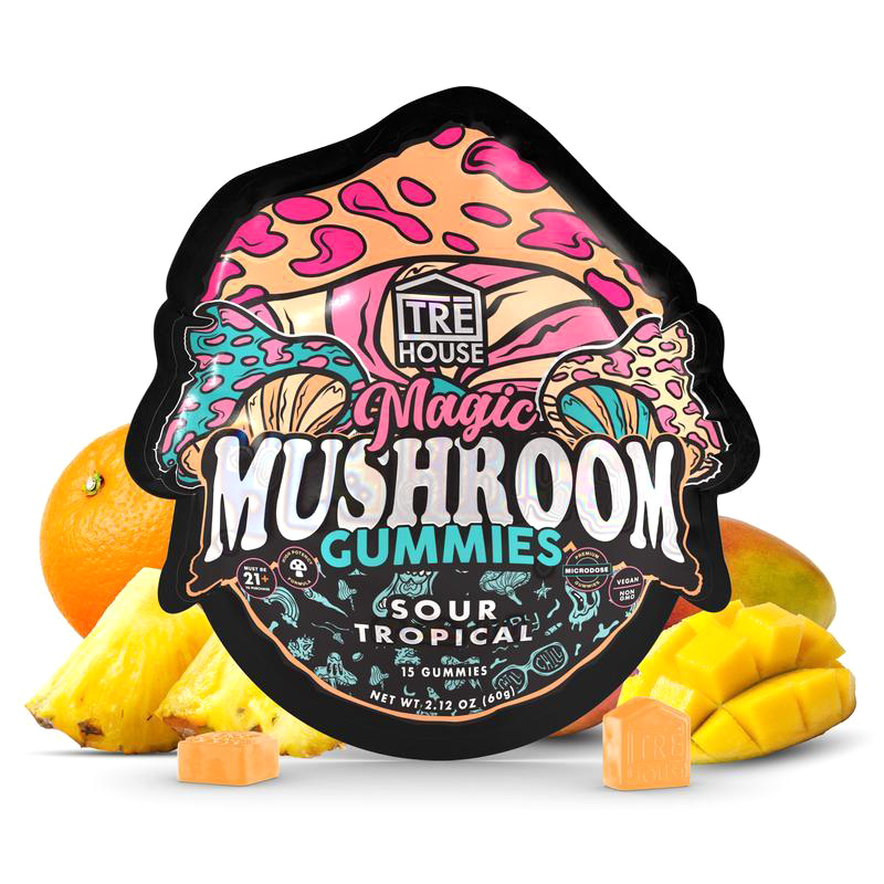 trehouse photo render mushroom gummies sour tropical flavor jan 31 2025