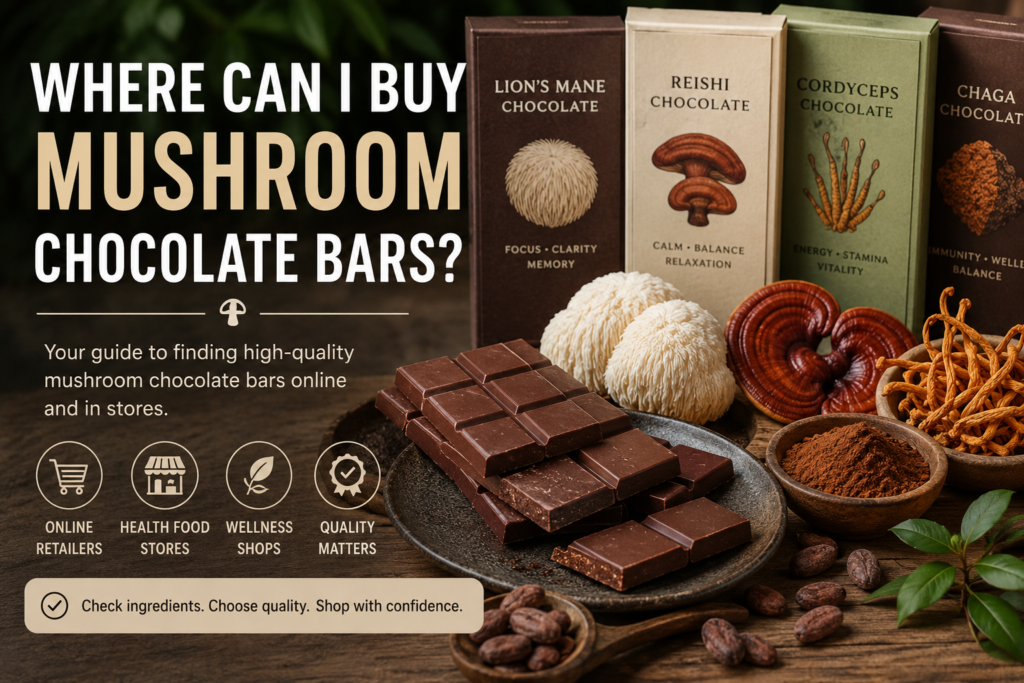 Where can I buy mushroom chocolate bars made with legal functional mushrooms