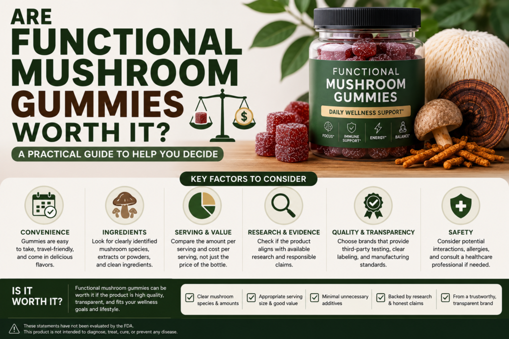 Are Functional Mushroom Gummies Worth It