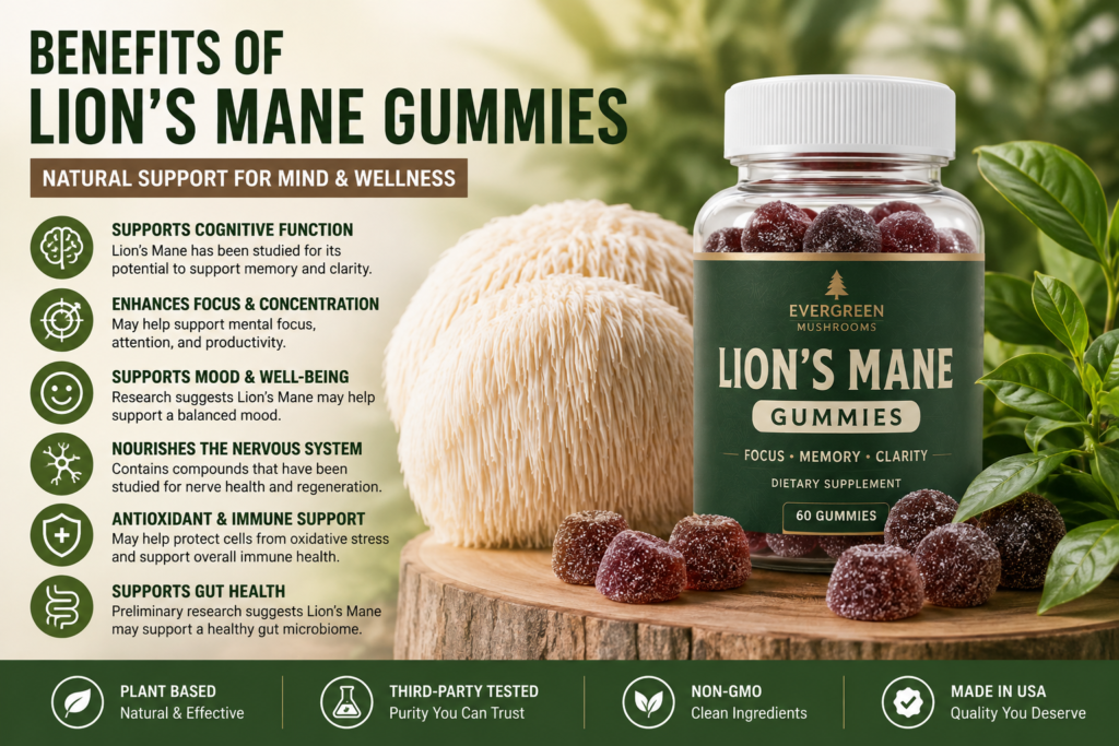 Benefits of Lion's Mane Gummies