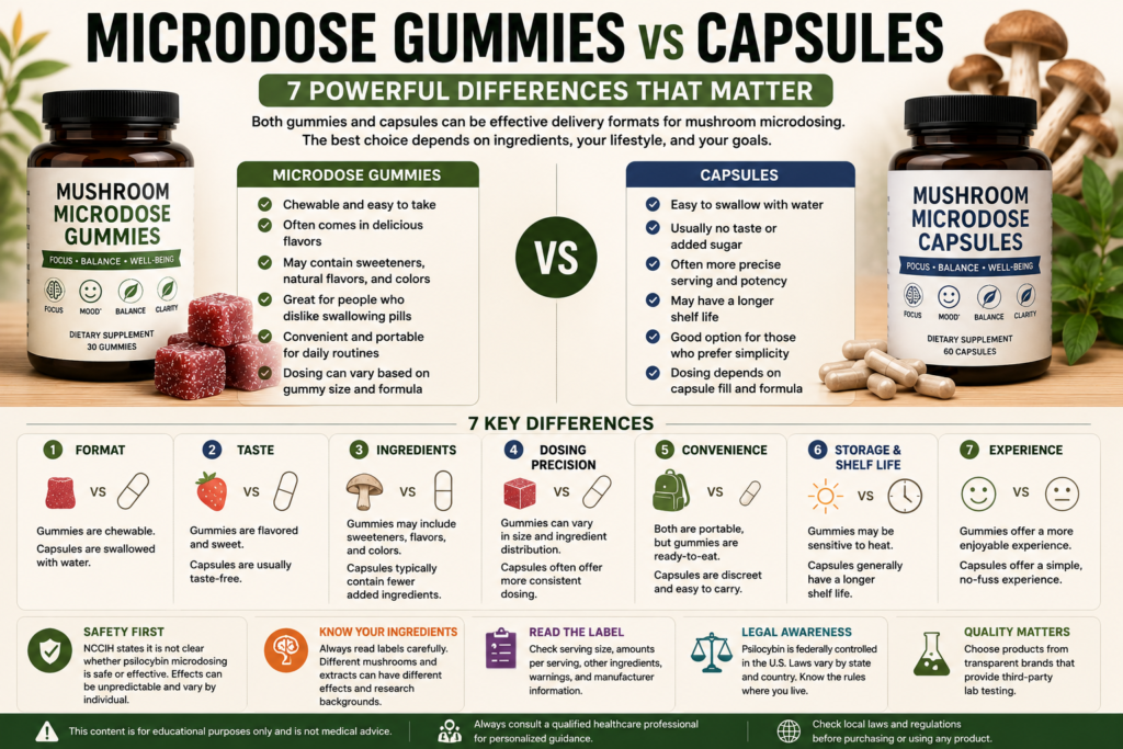 Microdose Gummies vs Capsules