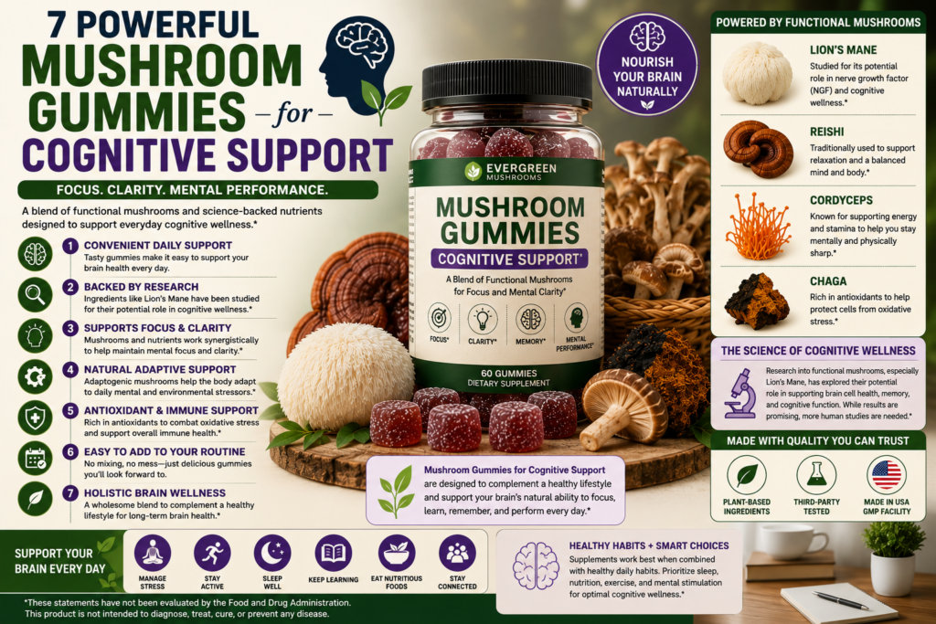 Mushroom Gummies for Cognitive Support