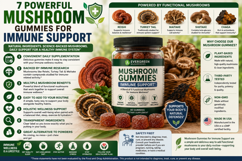 Mushroom Gummies for Immune Support