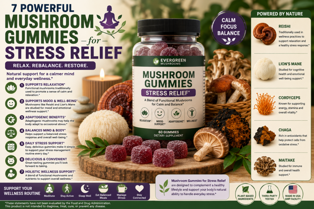 Mushroom Gummies for Stress Relief